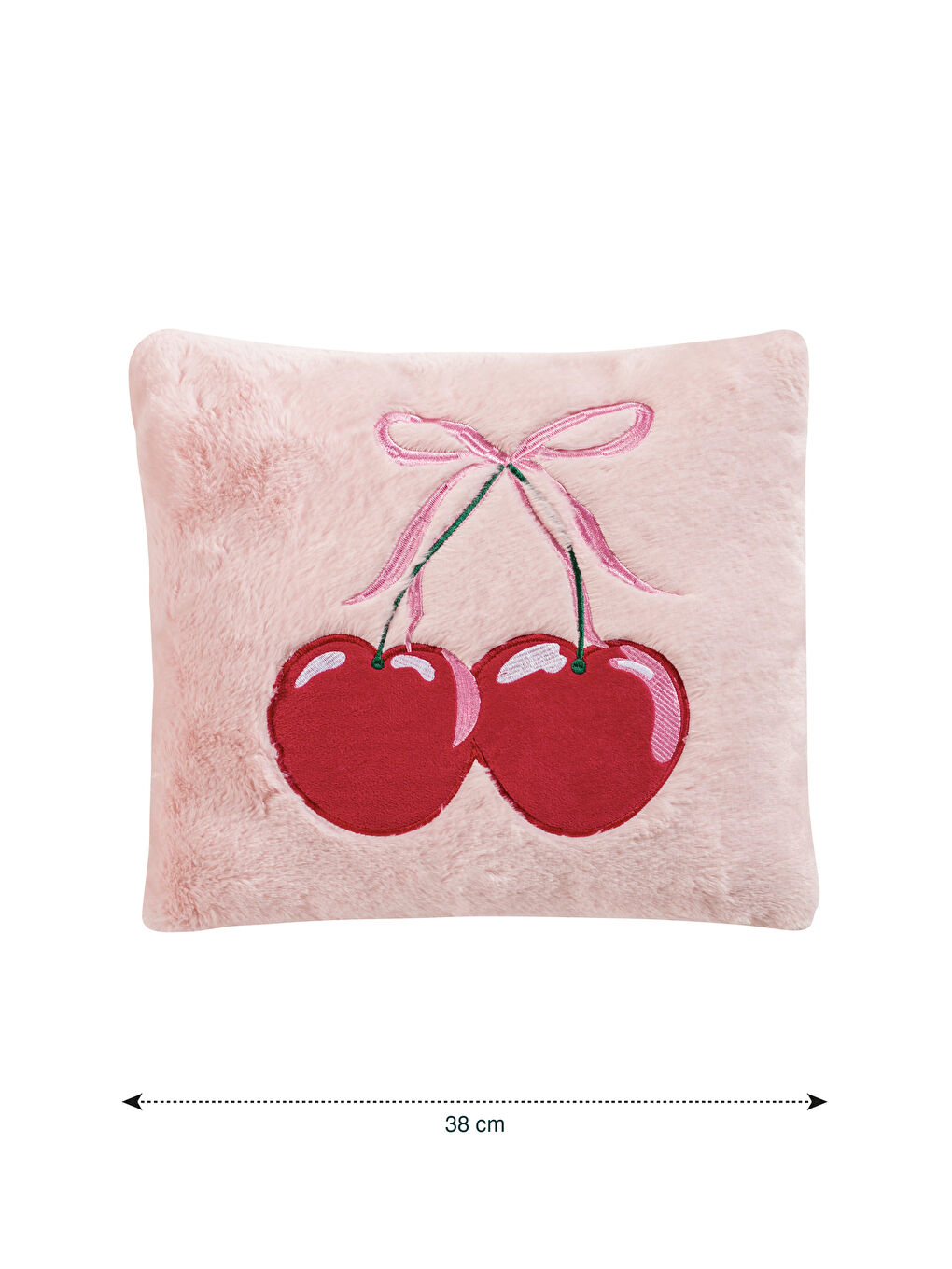 Karışık Kiraz Baskılı Pelüş Kırlent 45x45 cm-3