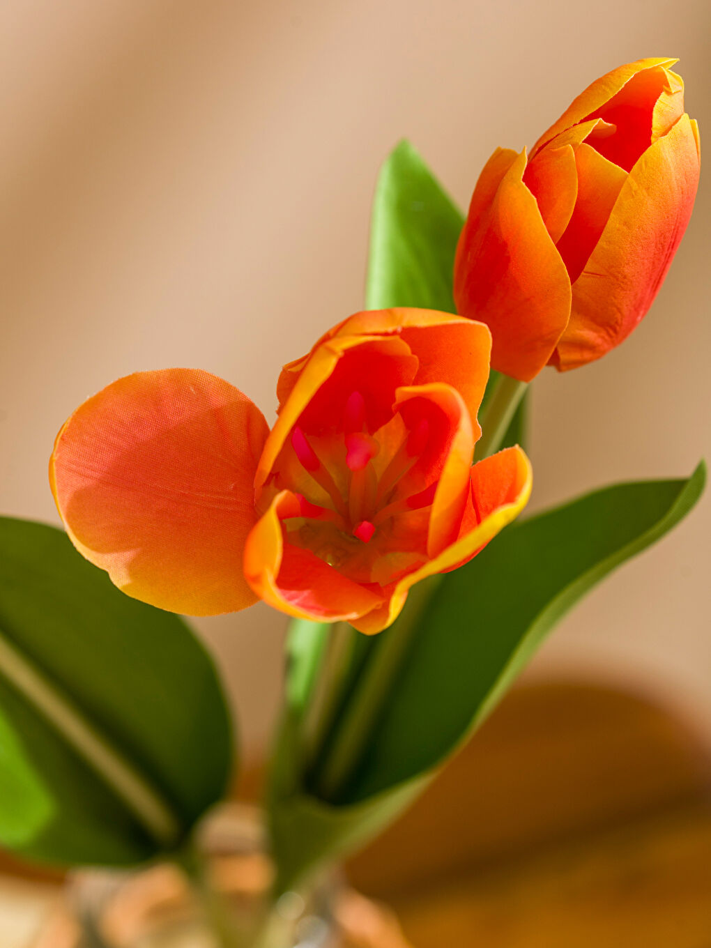 Turuncu Dekoratif Yapay Çiçek 43 cm-1