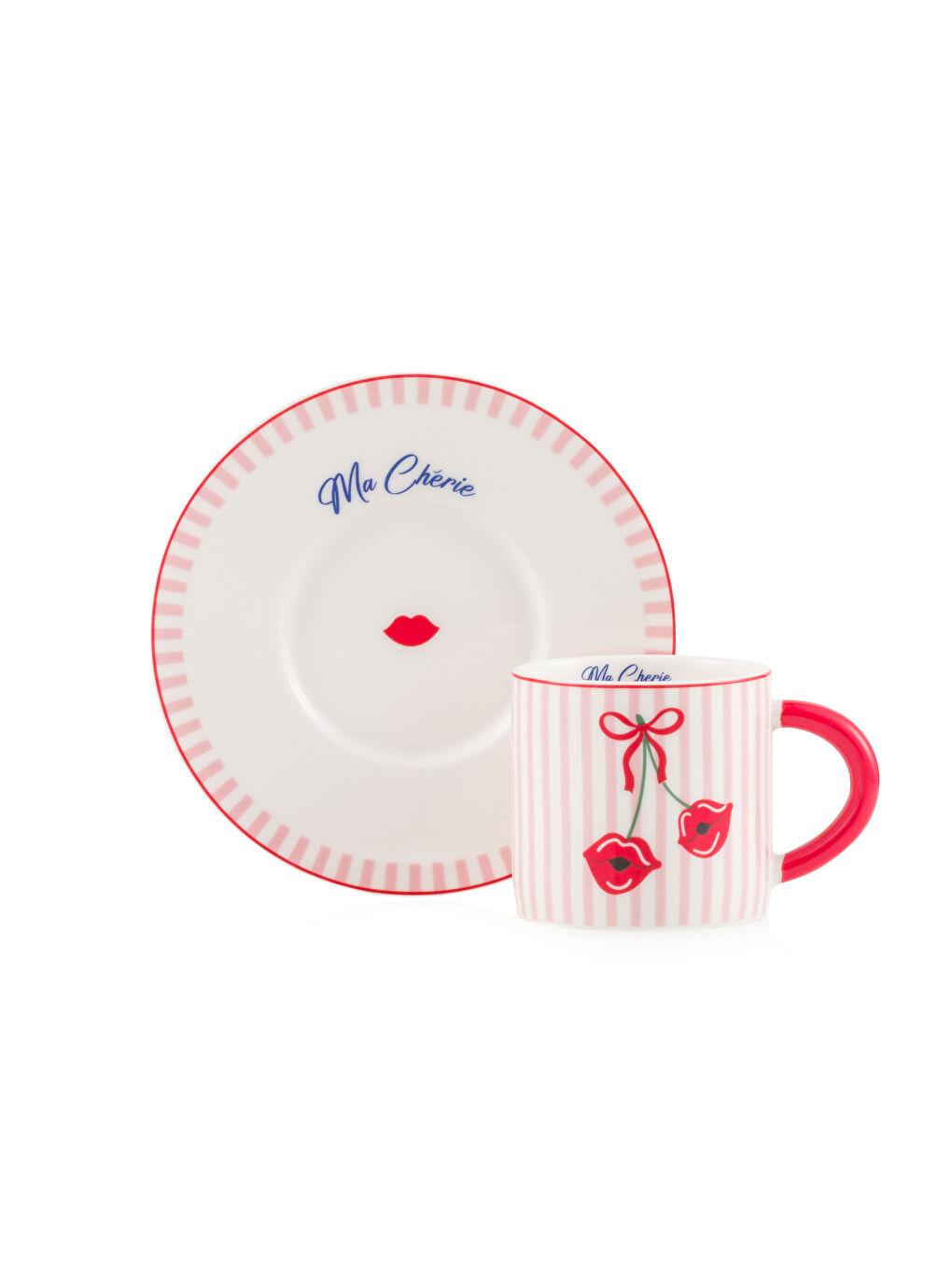 Karışık Baskılı 2 Kişilik Kahve Fincan Takımı 90 ml-4