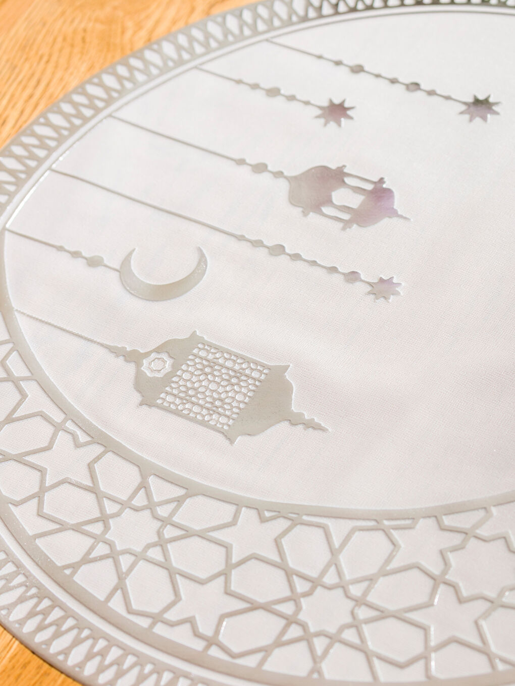 Gri Baskılı Amerikan Servis Seti 2'li 39 cm-2