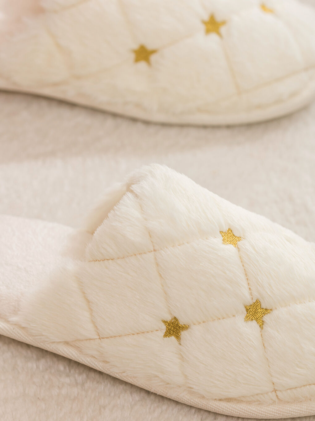 Woman ECRU Home Slippers-2