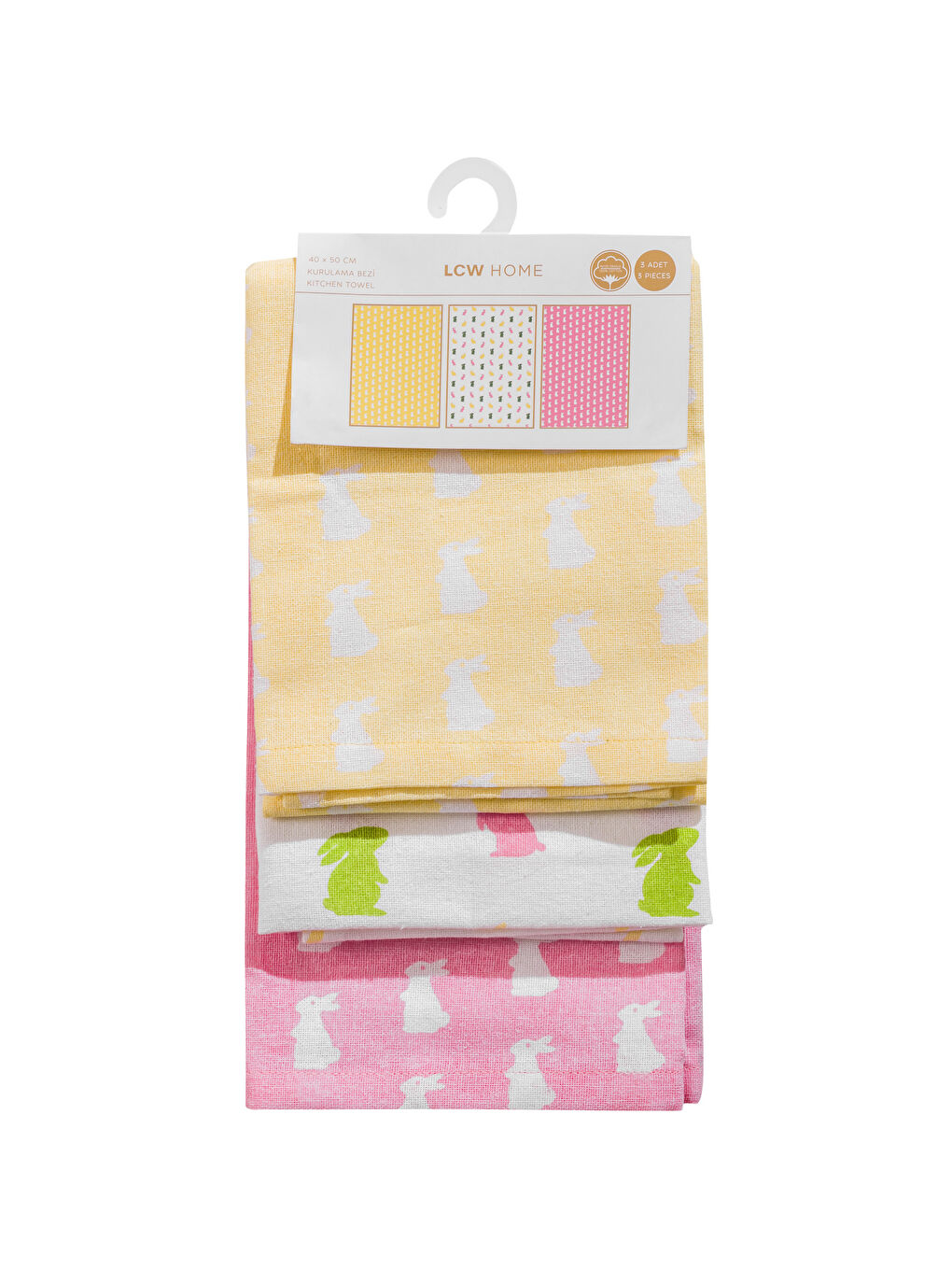 Karışık Baskılı Kurulama Bezi 3'lü 40x50 cm-4