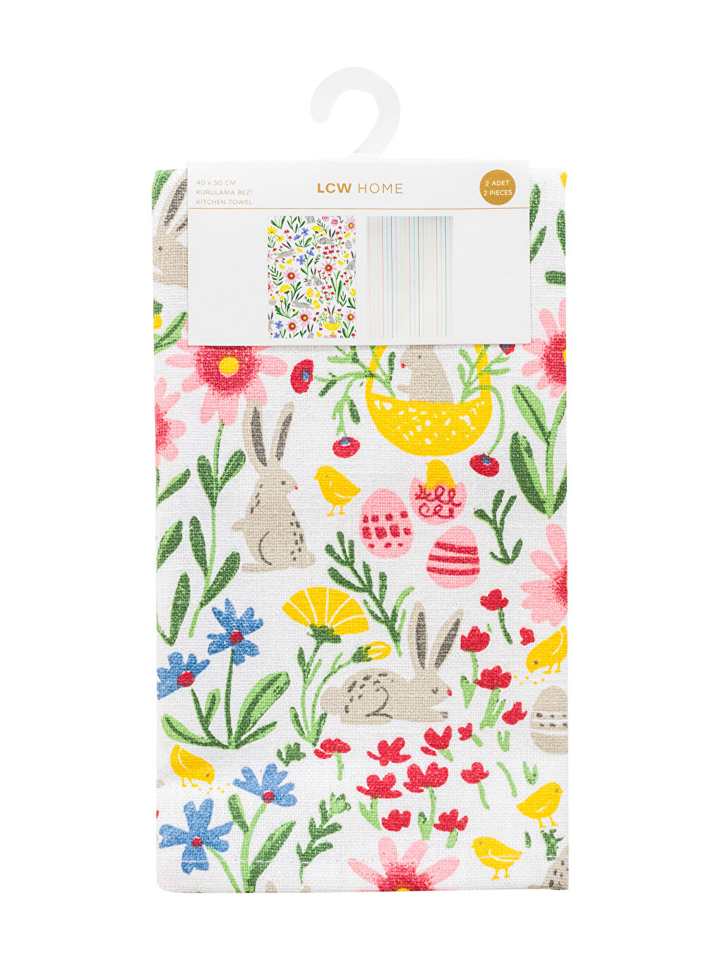 Karışık Çiçek Desenli Kurulama Bezi 2'li 40x50 cm-4