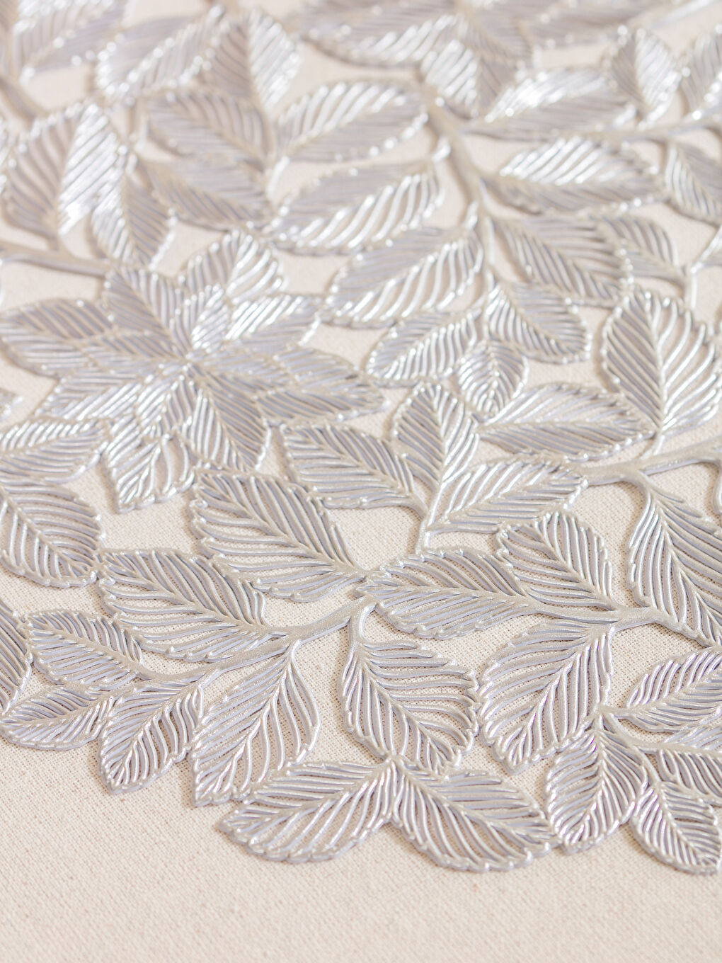 Gri Yaprak Figürlü Supla Seti 2'li 40 cm-2