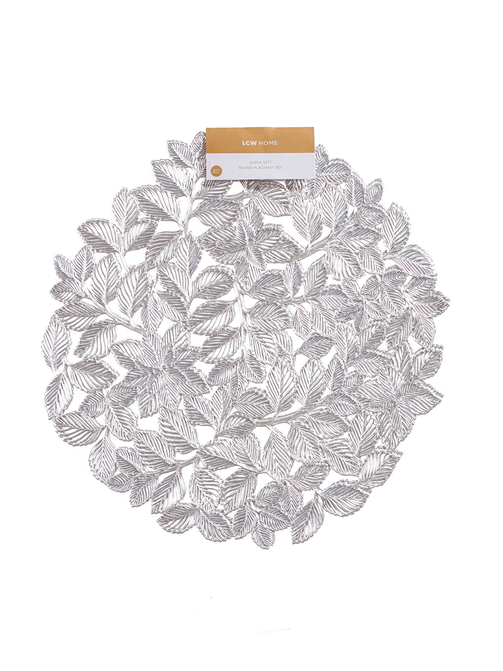 Gri Yaprak Figürlü Supla Seti 2'li 40 cm-4