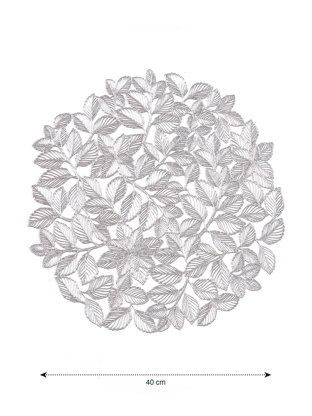 Gri Yaprak Figürlü Supla Seti 2'li 40 cm-5