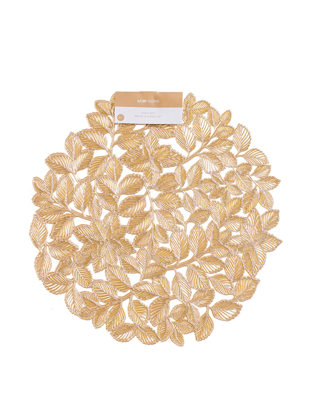 Sarı Yaprak Figürlü Supla Seti 2'li 40 cm-4