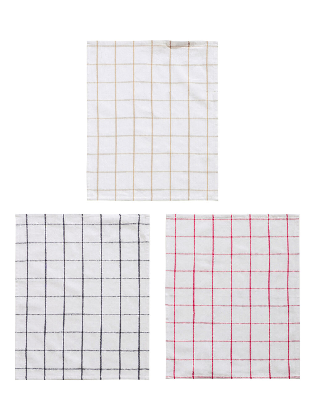 Karışık Ekose Desenli Kurulama Bezi 3'lü 40x50 cm-5