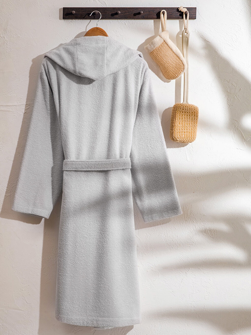 Gri Star Wars Nakışlı Erkek Bornoz -1