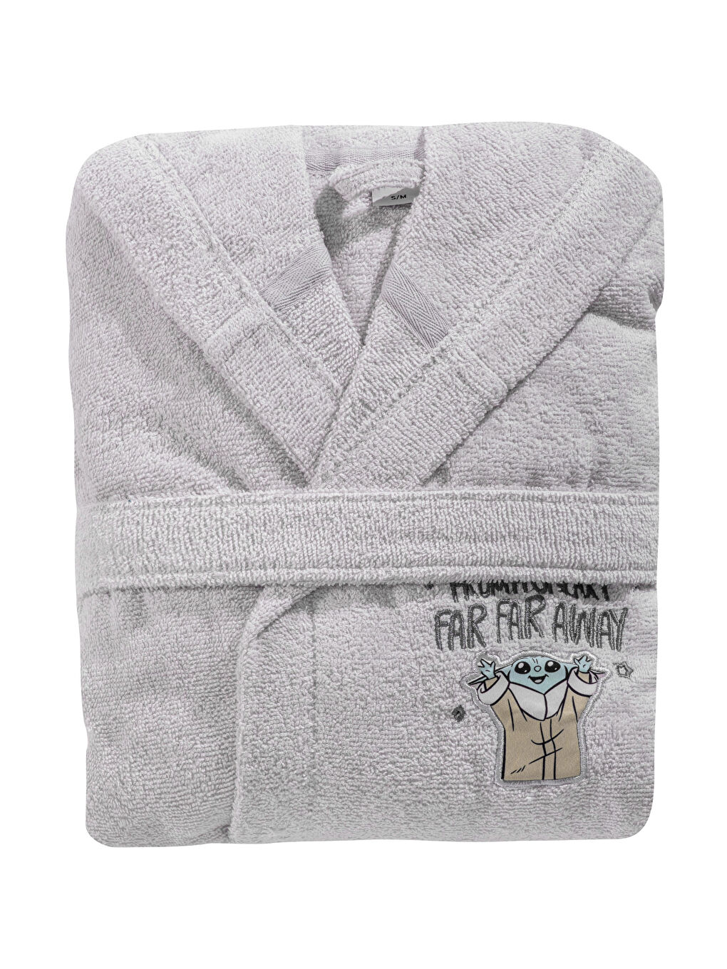 Gri Star Wars Nakışlı Erkek Bornoz -4