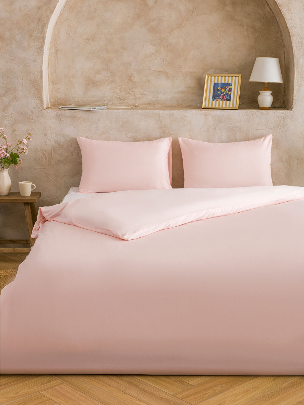 Pembe Çift Kişilik Nevresim Seti
