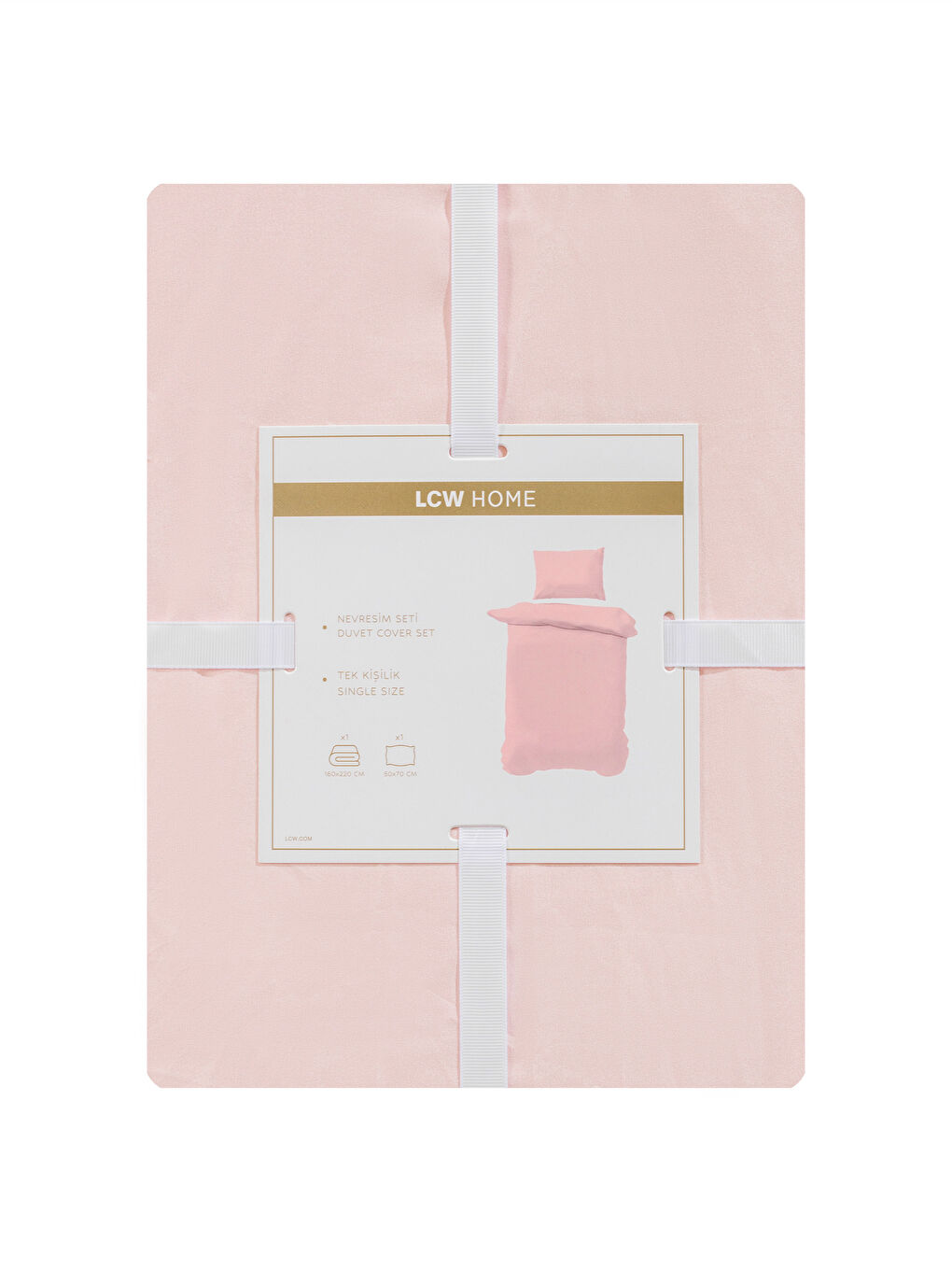 Pembe Basic Tek Kişilik Nevresim Seti-6