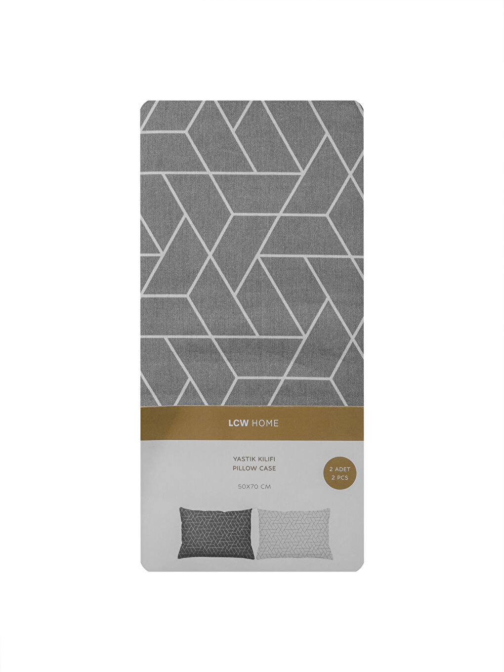 Desenli Yastık Kılıfı 2'li 50x70 cm -3