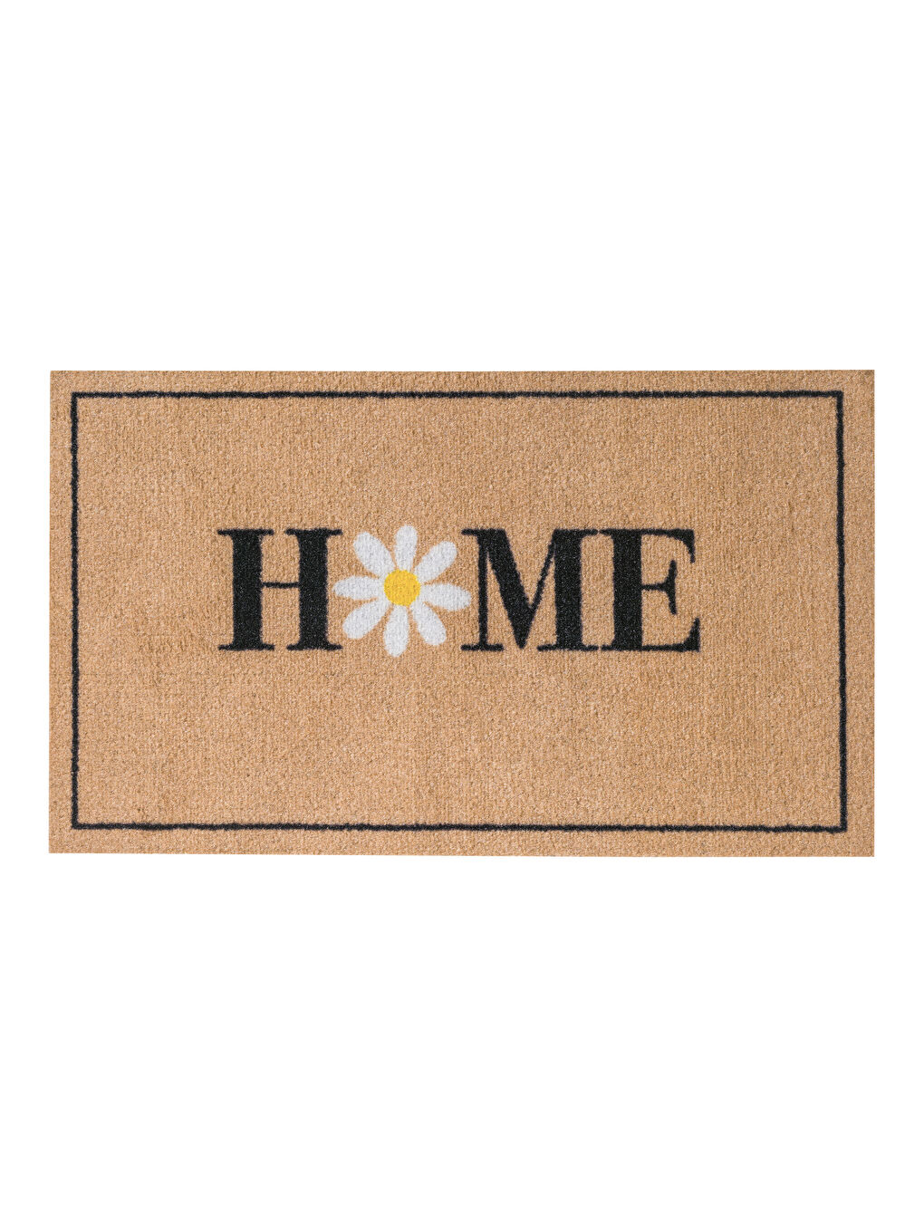 Siyah Home Yazı Baskılı Kapı Önü Paspası -3