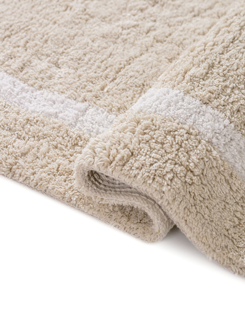 Bej Püsküllü Banyo Paspası 50x80 cm-3