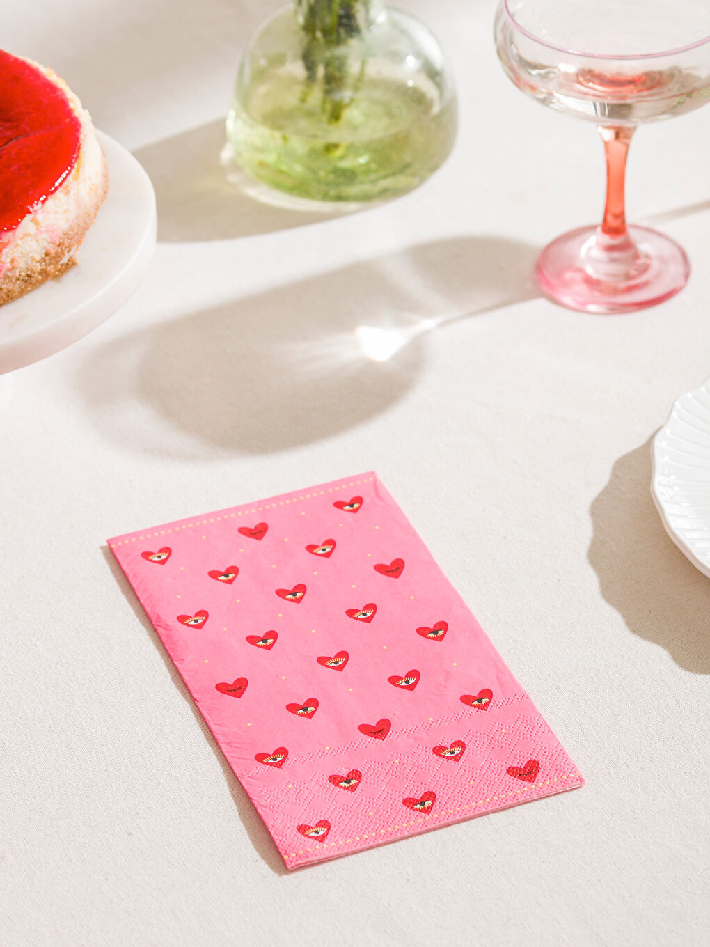 Karışık Kalp Baskılı Kağıt Peçete 20'li