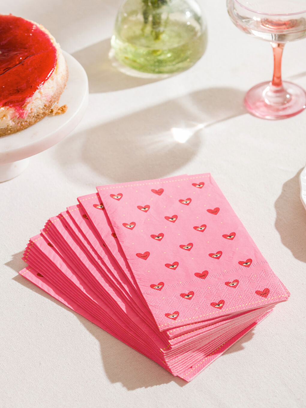 Karışık Kalp Baskılı Kağıt Peçete 20'li-1