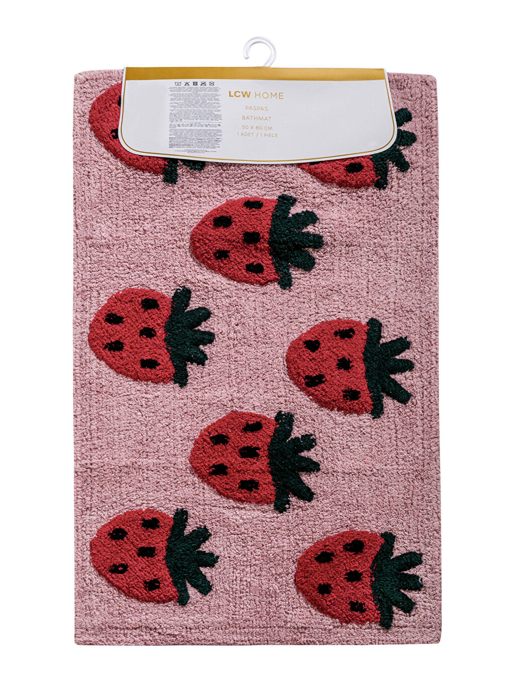 Strawberry Print Bath Mat 50x80 cm-4