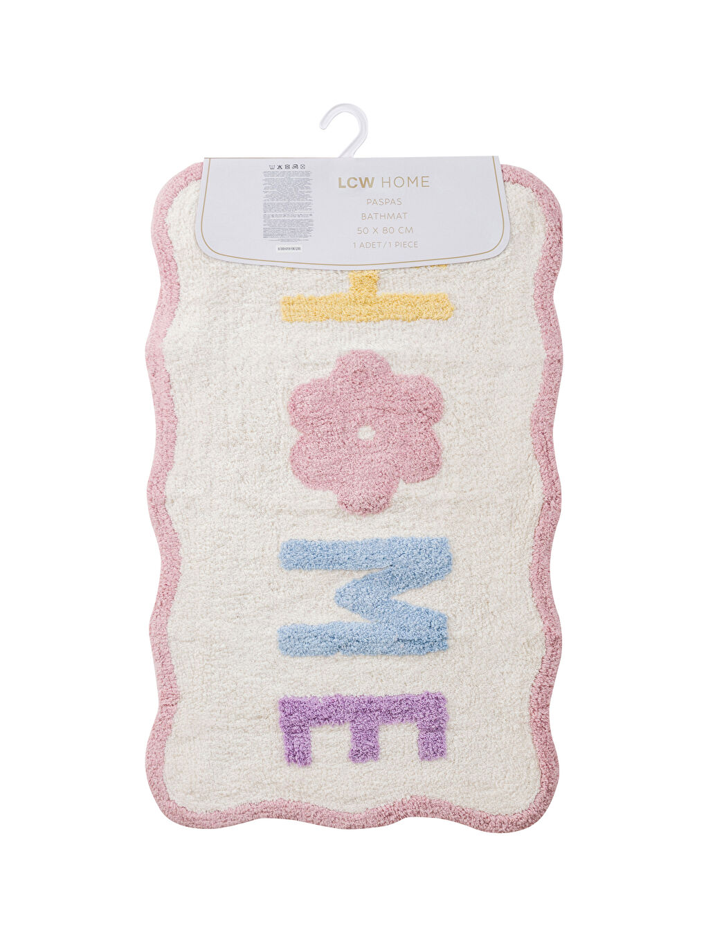 Karışık Home Baskılı Pelüş Banyo Paspası 50x80 cm-4