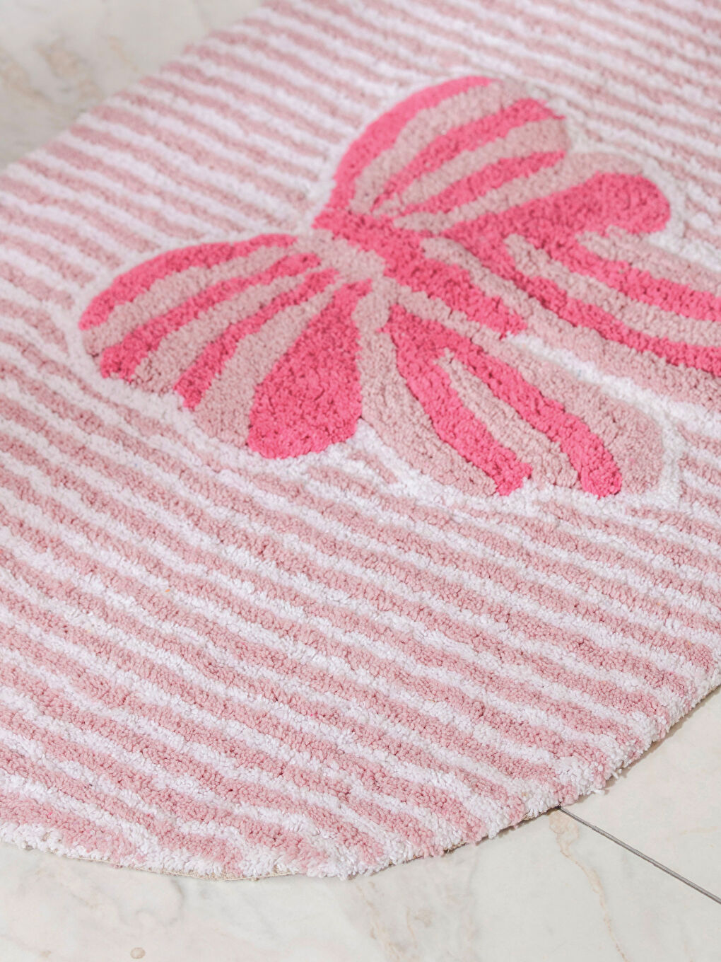 Karışık Fiyonk Baskılı Pelüş Banyo Paspası 50x80 cm-1