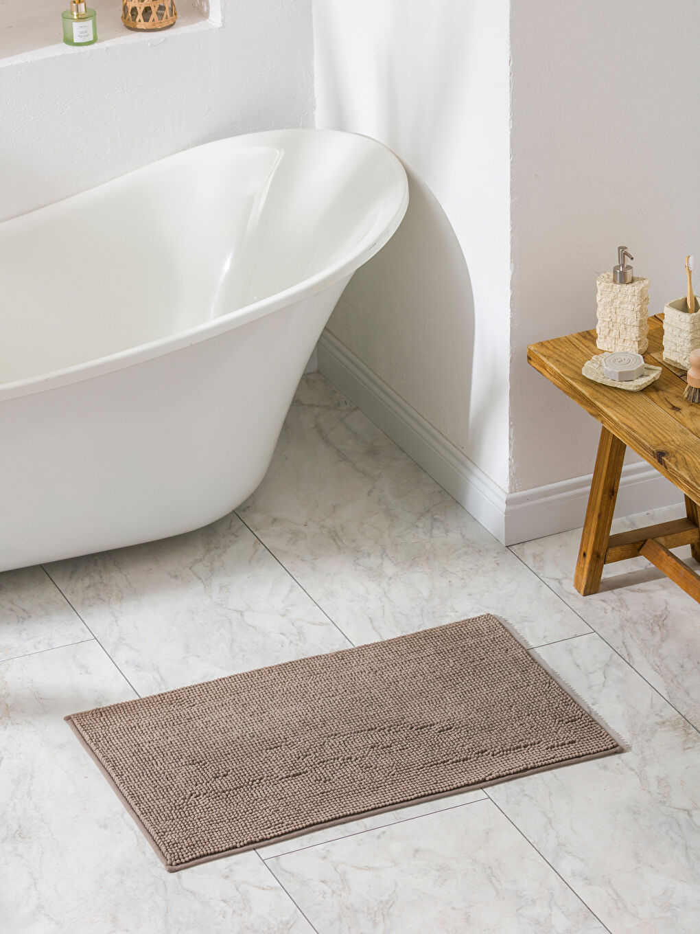 Плюшевый коврик для ванной 50x80 см