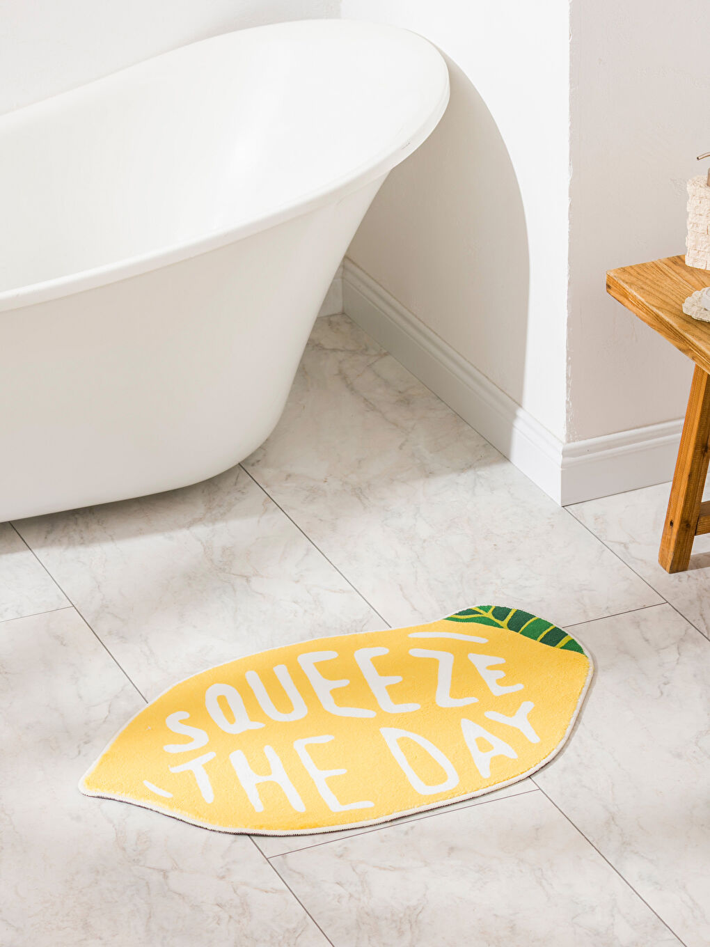 Lemon Figured Bath Mat 50x80 cm