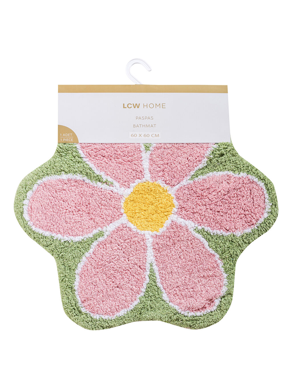 Karışık Çiçek Figürlü Banyo Paspası 60x60 cm-3