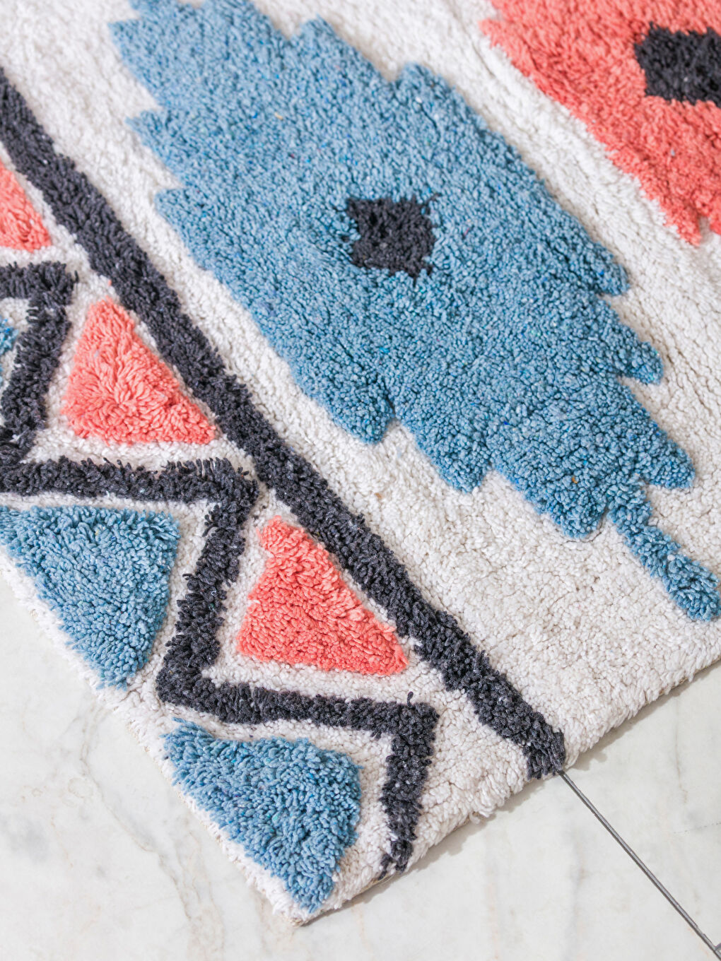 Karışık Desenli Pelüş Banyo Paspası 50x80 cm-1