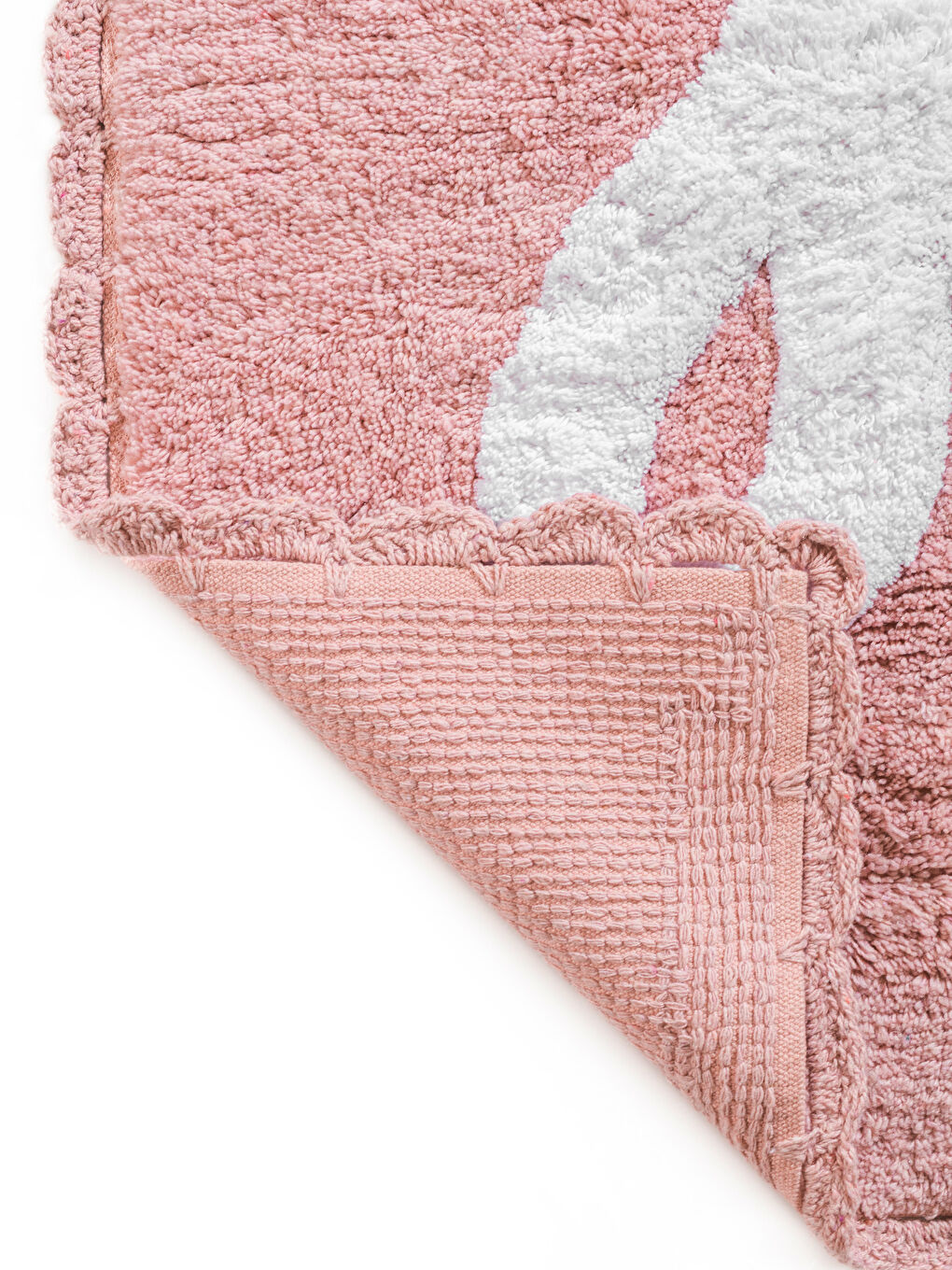 Pembe Fiyonk Baskılı Pelüş Banyo Paspası 50x80 cm-2