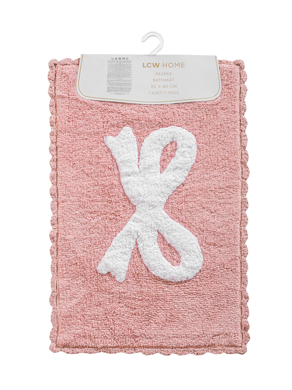 Pembe Fiyonk Baskılı Pelüş Banyo Paspası 50x80 cm-4