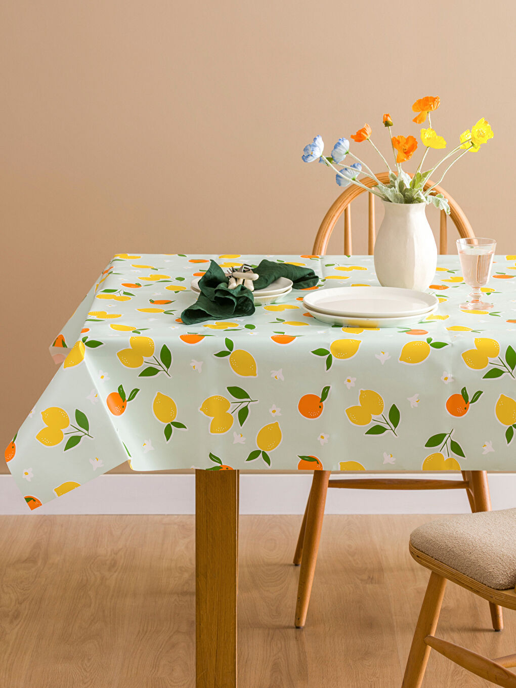 Karışık Limon Desenli Masa Örtüsü 140x180 cm-1