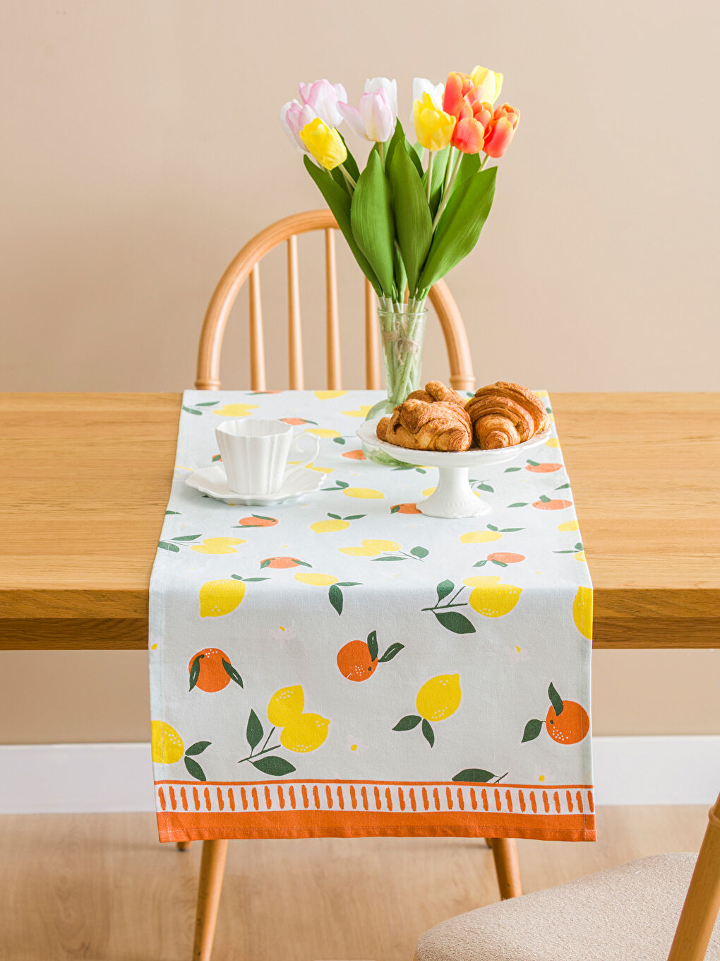 Karışık Limon Baskılı Runner 45x150 cm-1