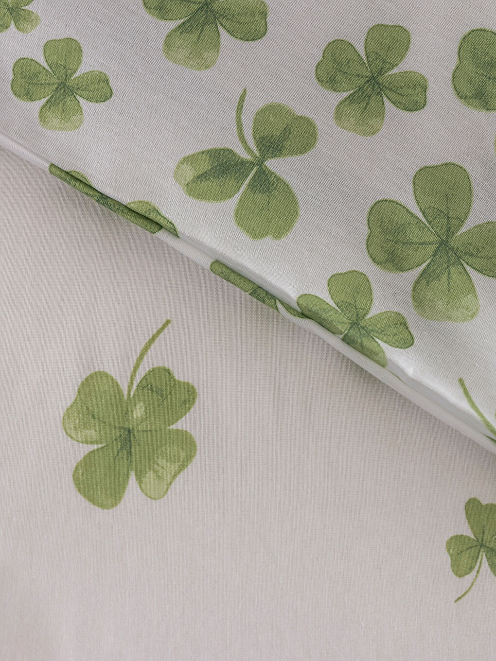 Yeşil Yaprak Desenli Çift Kişilik Nevresim Seti-4