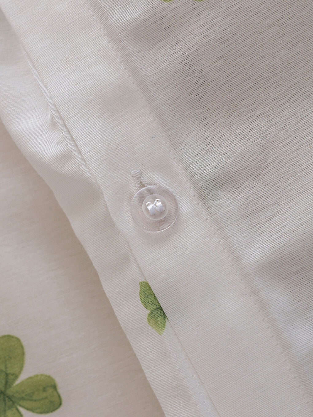 Yeşil Yaprak Desenli Çift Kişilik Nevresim Seti-5