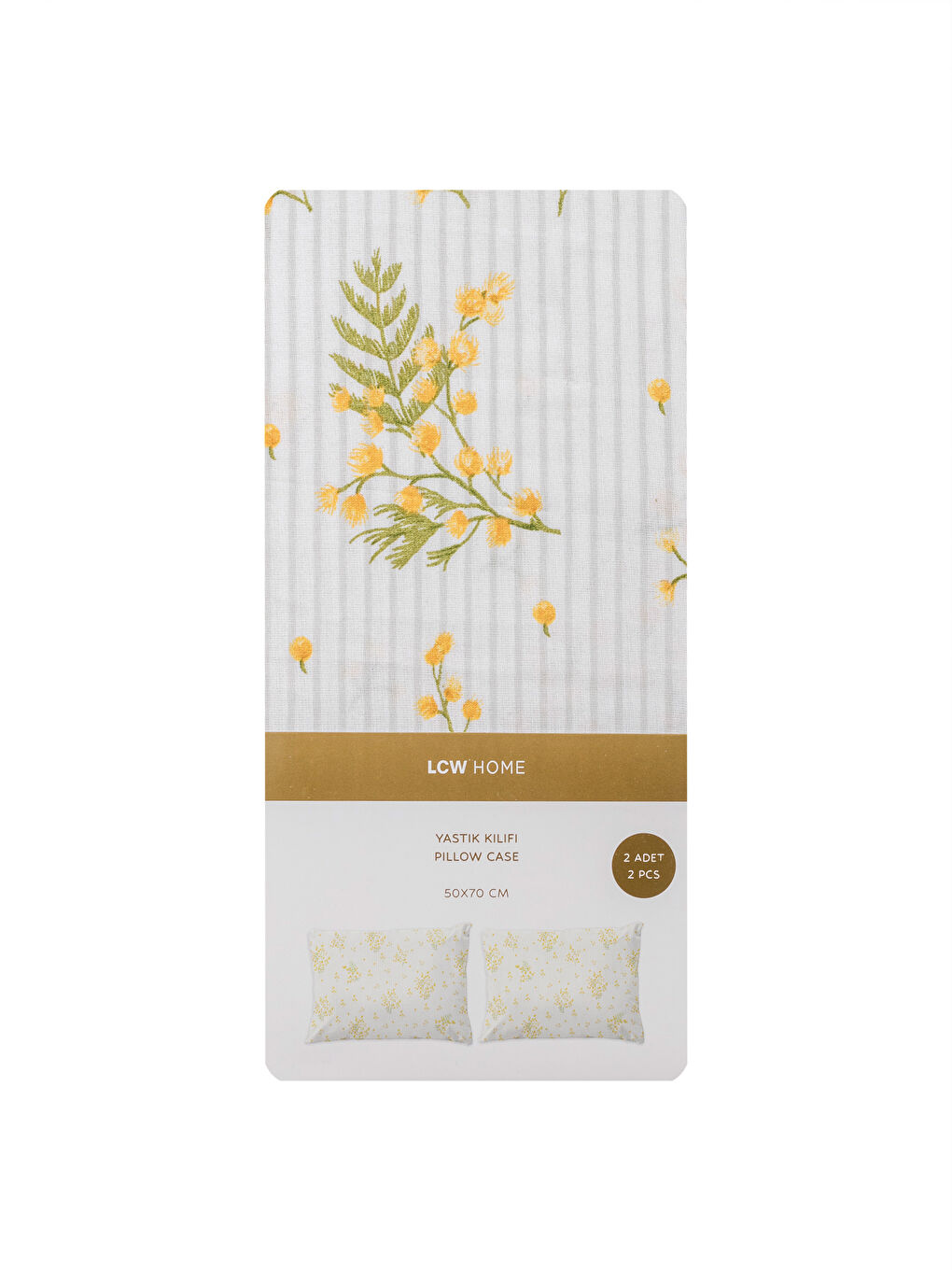 Karışık Çiçek Baskılı Yastık Kılıfı 2'li 50x70 cm-3