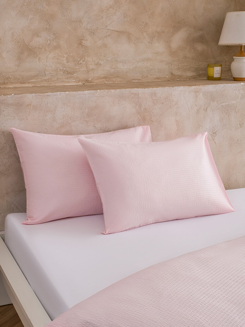 Pembe Çift Kişilik Pamuklu Nevresim Seti-2