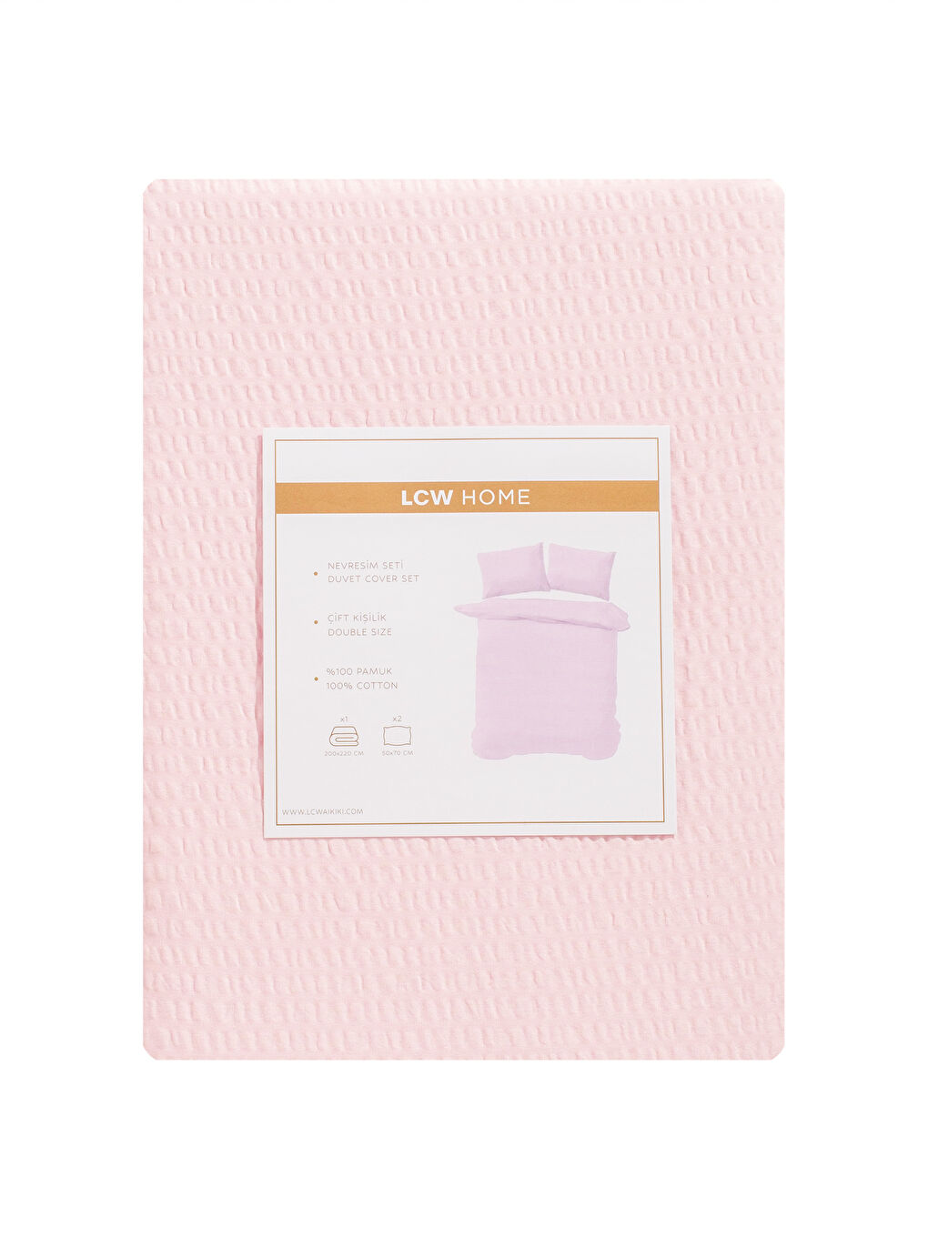 Pembe Çift Kişilik Pamuklu Nevresim Seti-6