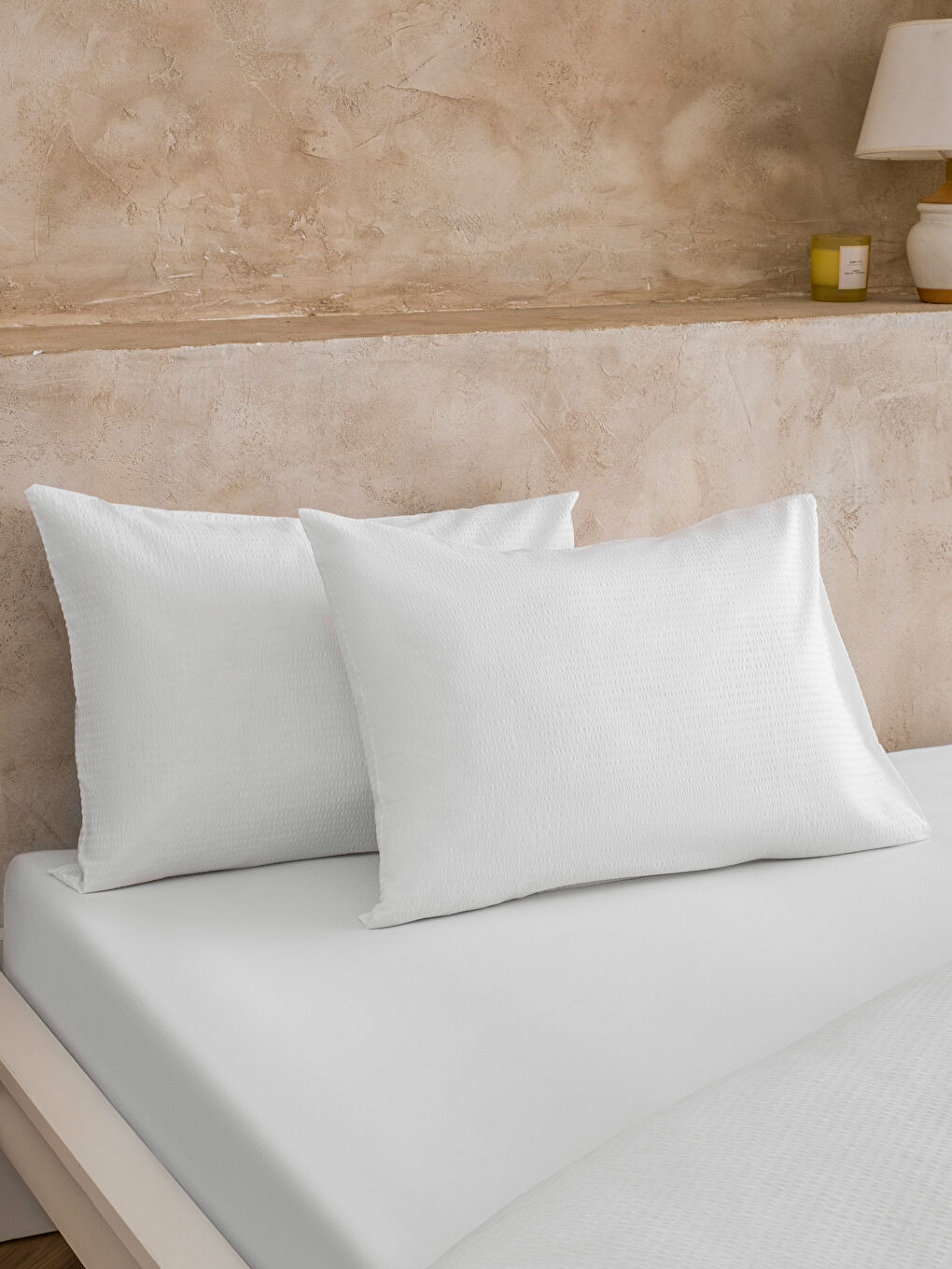 Beyaz Çift Kişilik Pamuklu Nevresim Seti-2