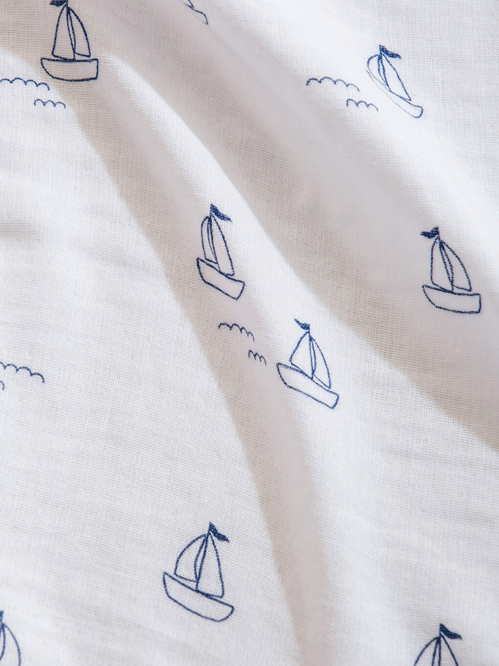 Ekru Baskılı Erkek Bebek Müslin Battaniye 90x100 cm-2