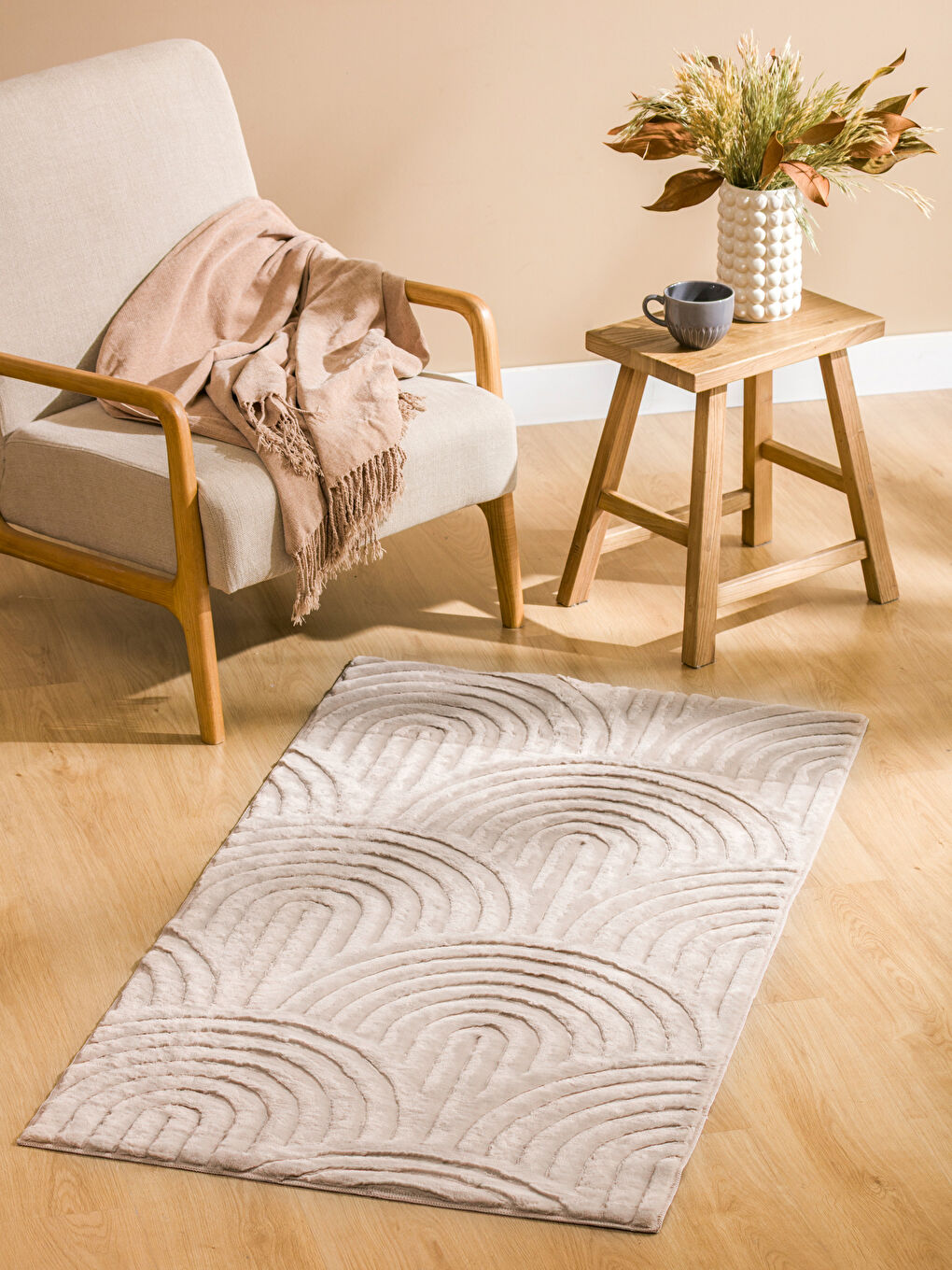 Kahverengi Desenli Halı 80x150 cm