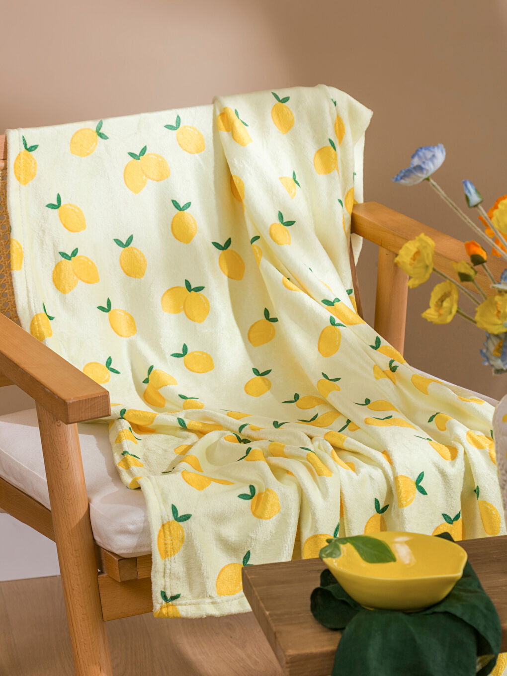 Karışık Limon Baskılı Tv Battaniyesi 100x150 cm