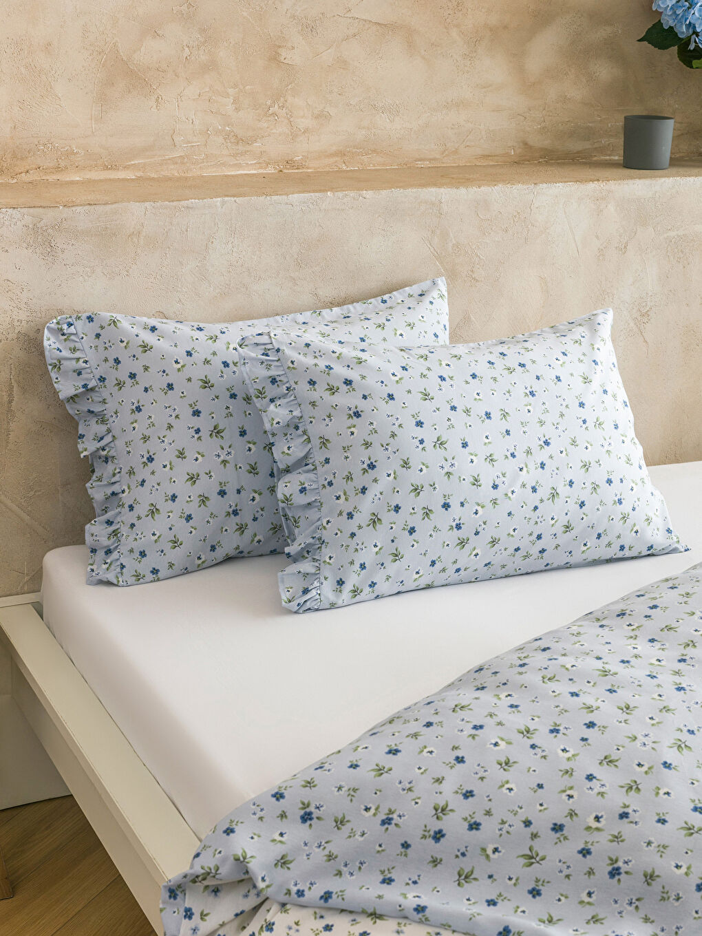 Karışık Çiçek Baskılı Çift Kişilik Nevresim Seti-2