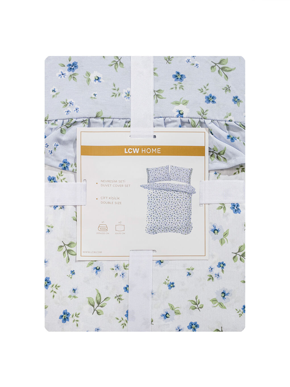Karışık Çiçek Baskılı Çift Kişilik Nevresim Seti-6