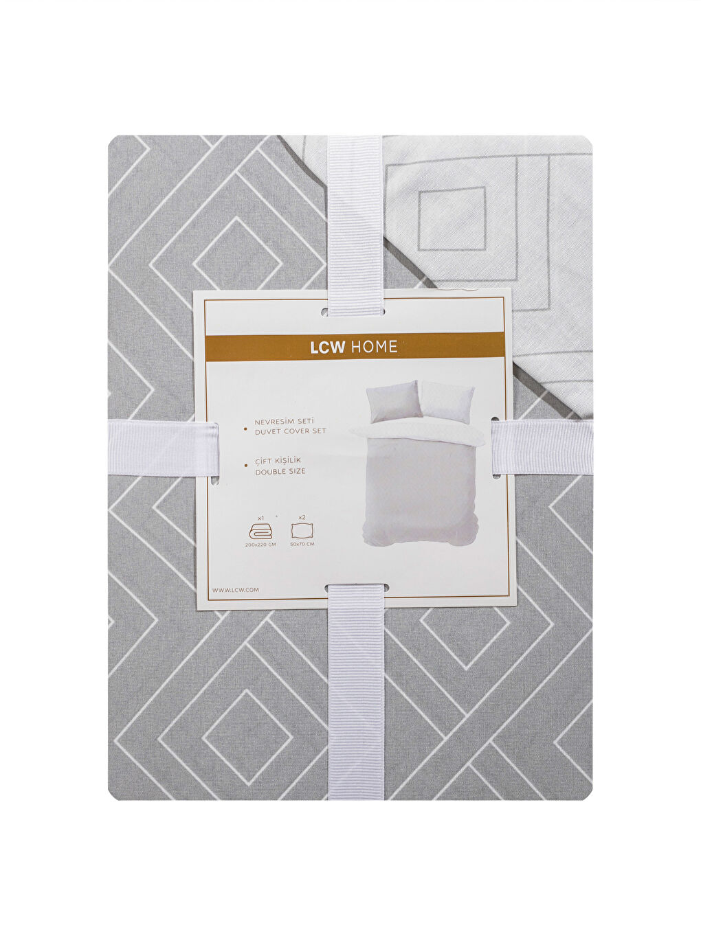 Gri Desenli Çift Kişilik Nevresim Seti-6