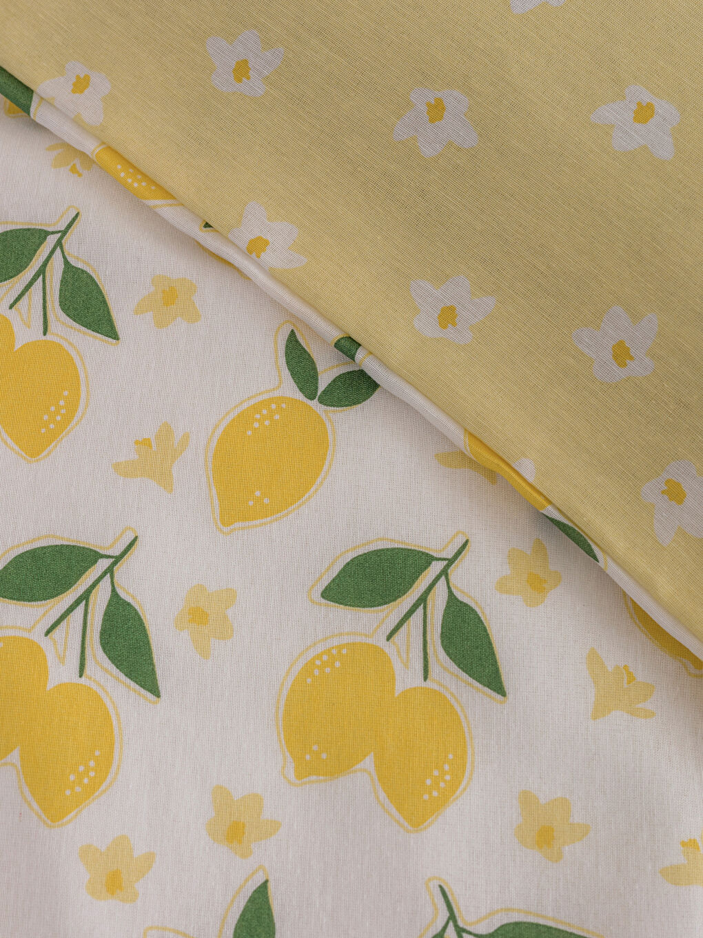 Karışık Limon Baskılı Çift Kişilik Nevresim Seti-4