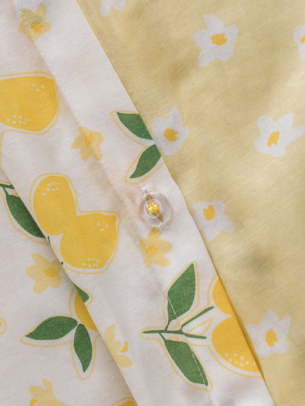 Karışık Limon Baskılı Çift Kişilik Nevresim Seti-5