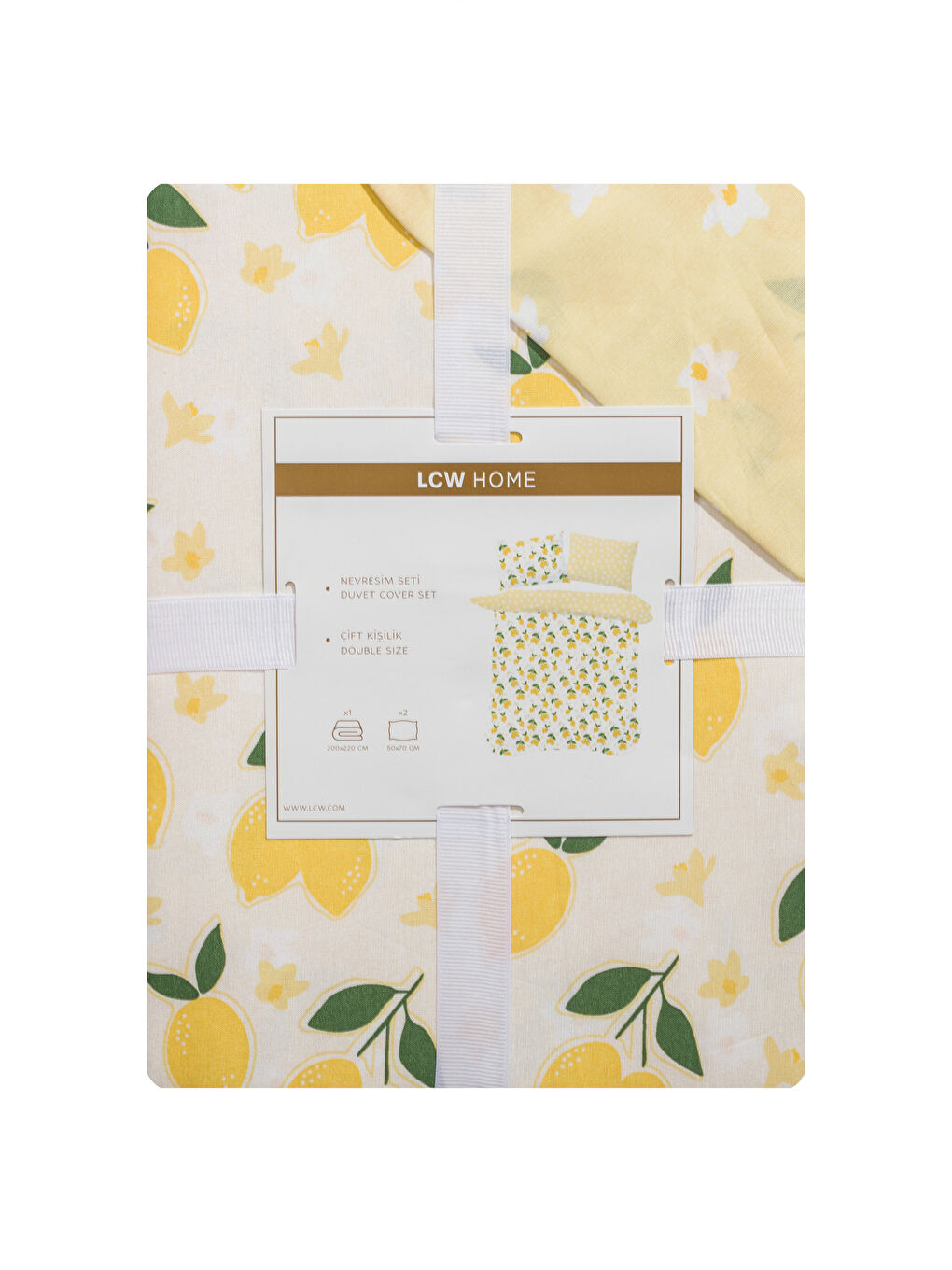 Karışık Limon Baskılı Çift Kişilik Nevresim Seti-6