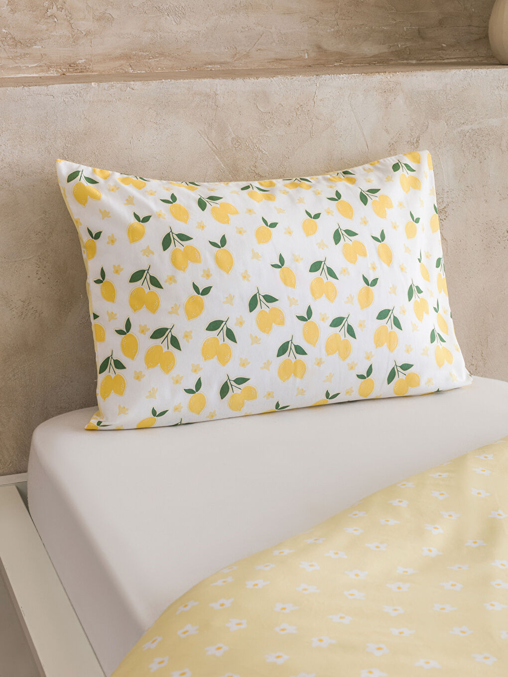 Karışık Limon Baskılı Tek Kişilik Nevresim Seti-2