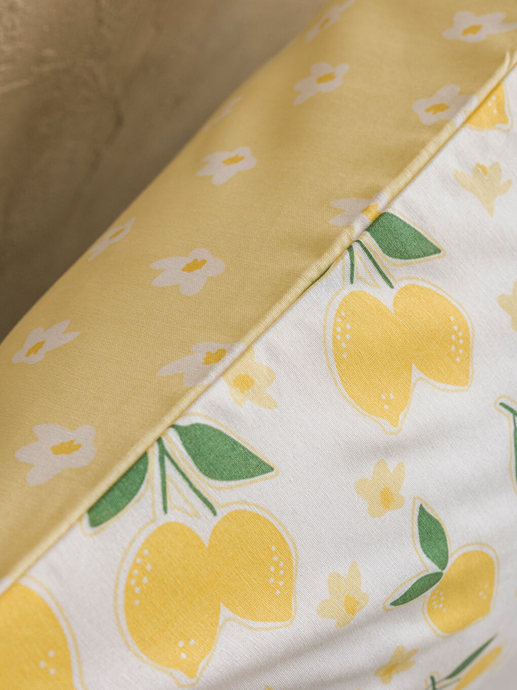 Karışık Limon Baskılı Tek Kişilik Nevresim Seti-3