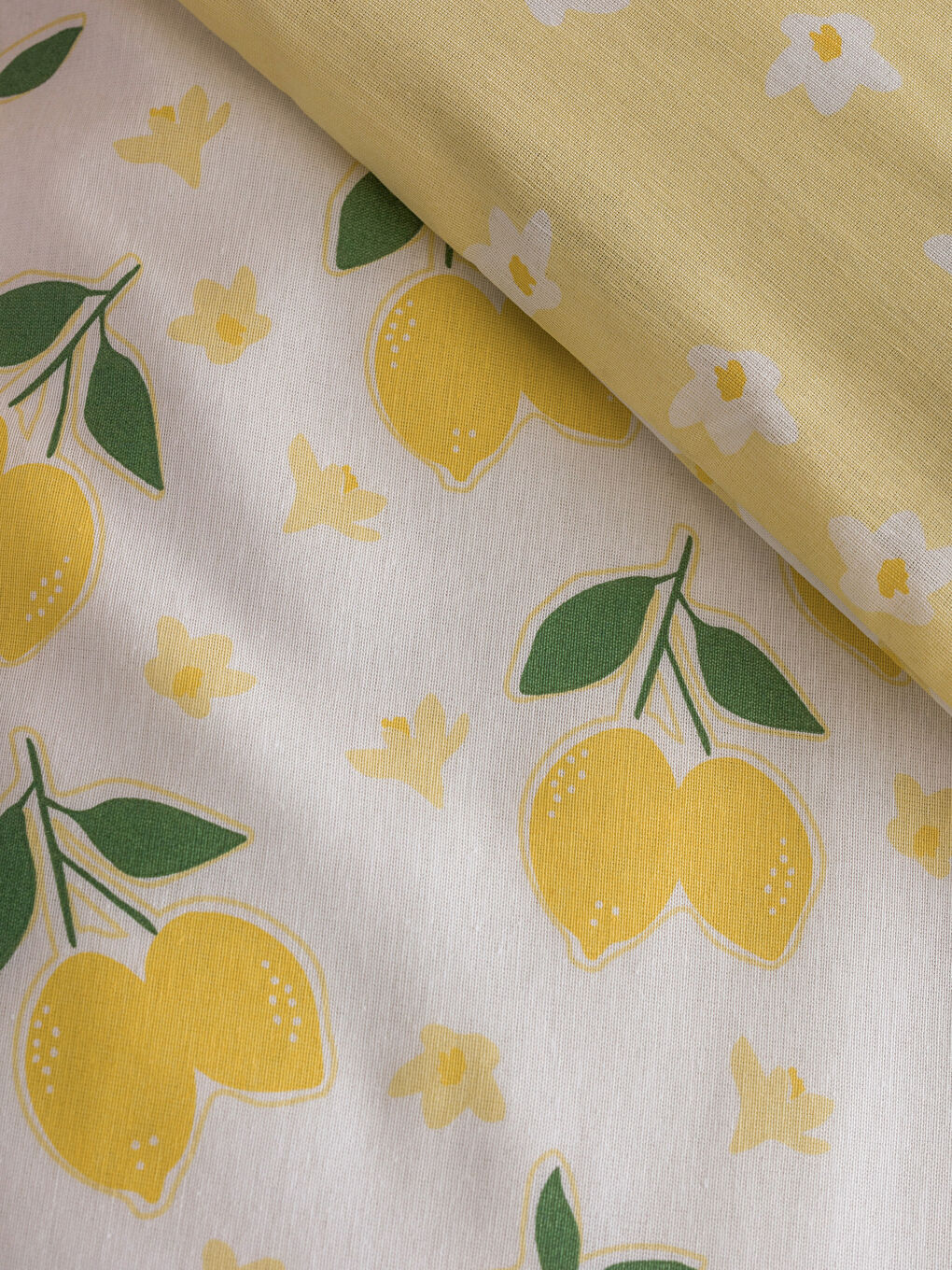 Karışık Limon Baskılı Tek Kişilik Nevresim Seti-4